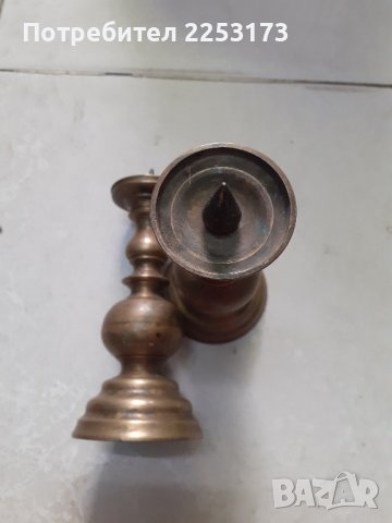 Двойка месингови свещници лот, снимка 8 - Декорация за дома - 35738824