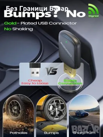 Нов CarPlay Wireless адаптер Android Auto WiFi Bluetooth 5.3 USB-C USB-A кола телефон връзка, снимка 4 - Друга електроника - 55959047