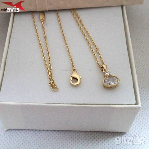 Комплект с 14К златно покритие 264182, снимка 6 - Бижутерийни комплекти - 53452211