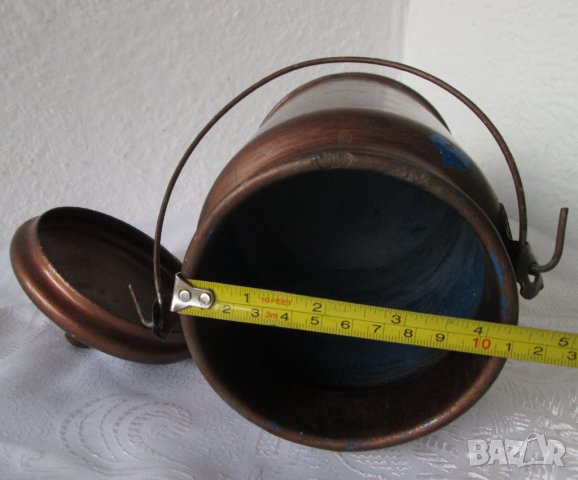 Голям и малък Стар метален съд, желязо, гюм с капак, снимка 6 - Антикварни и старинни предмети - 41964995