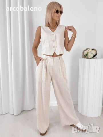 Елегантен дамски комплект от две части AMELISE, 2цвята  , снимка 2 - Комплекти - 50931409