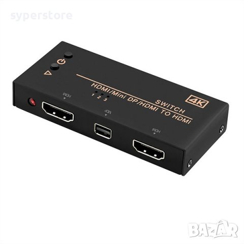 Превключвател 2xHDMI/Mini DP to HDMI SS300897