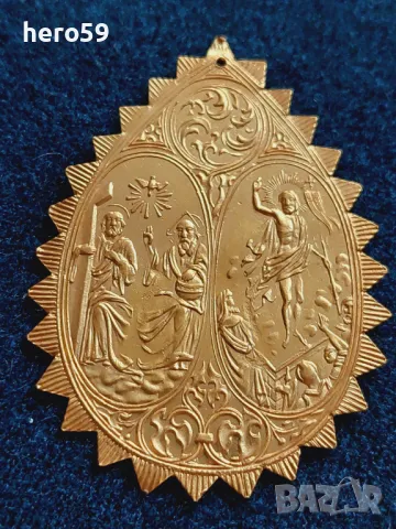 24 каратов Златен медальон 13.28 гр. "кръщенка''кръщене,злато 23.65 карата,отлична, златен кръст, снимка 5 - Колиета, медальони, синджири - 48923294
