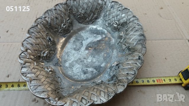 стара посребрена фруктиера , снимка 10 - Антикварни и старинни предмети - 42037688