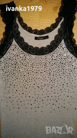 Празничен топ ламе и камъни Destello S/ Xs, снимка 2 - Корсети, бюстиета, топове - 39107028