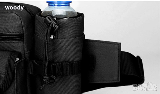Тактическа чанта с колан ALPINE, Черен цвят, снимка 14 - Екипировка - 41717982