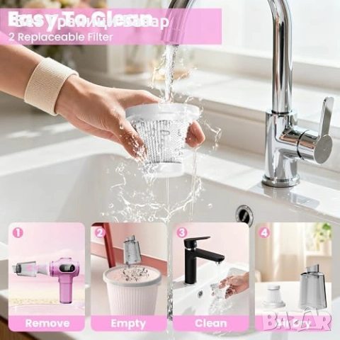 Нова Портативна прахосмукачка за кола 15000Pa, 2 филтъра, Type-C, LCD, снимка 7 - Прахосмукачки - 53369117