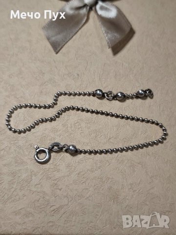 Сребърна гривна за крак (340)