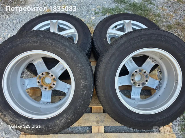 Лети джанти 16ки 5х115 Anzio + гуми 215/70/16 GoodYear, снимка 8 - Гуми и джанти - 55878458