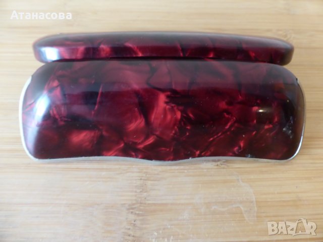 Стар калъф за очила червен каталин, снимка 7 - Антикварни и старинни предмети - 44329480