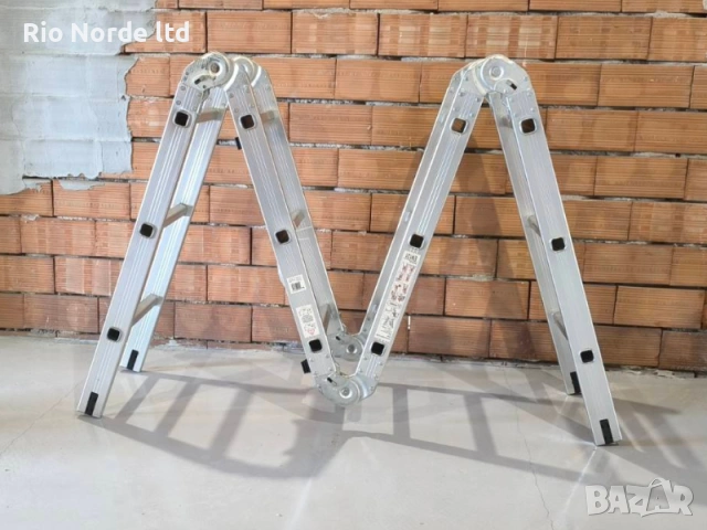 Стълба 4х3 мулти алуминиева 150кг 3,7м, снимка 5 - Други инструменти - 53563416