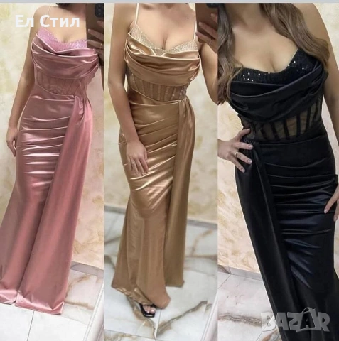 📌#Официална сатенена #рокля 95% сатен  5% ликра Производител: Италия Хс С  М  Л  48 евро Еконт