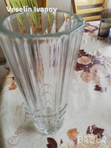 Стъклена стара ваза, снимка 12 - Вази - 36135760