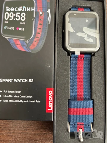 Смарт часовник LENOVO S2, 180mAh, 240 x 240, IPS, 45mm, снимка 2 - Смарт часовници - 50777812