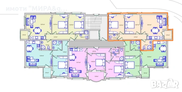 Тристаен апартамент, разположен в Широк Център, гр. Хасково