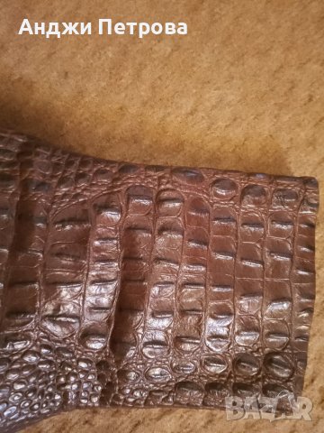 Уникални боти от истинска крокодилска кожа, снимка 5 - Дамски боти - 41664440