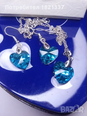 Комплект колие и обици , снимка 2 - Бижутерийни комплекти - 49666891