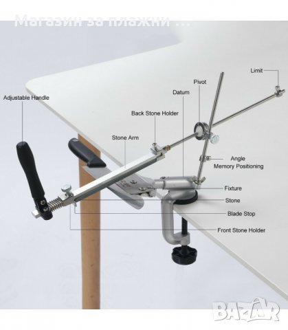 ТОЧИЛО ЗА НОЖ С ФИКСИРАН ЪГЪЛ, ЗАТОЧВАНЕ С ПЛОЧКИ, БРУСОВЕ - код ФИКСИРАН ЪГЪЛ, снимка 16 - Други инструменти - 34192581