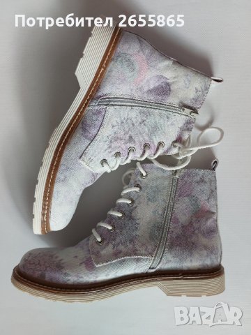 Боти с флорален мотив р.39, снимка 2 - Дамски боти - 44261014