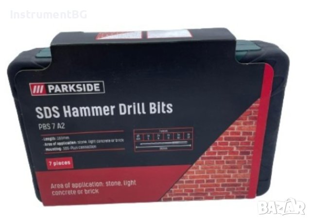 Ударни свредла PARKSIDE® SDS Hammer drill bits PBS 7 A2 / 7 части, снимка 2 - Други инструменти - 41392998