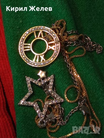 ДВА НЕЖНИ АРТ МЕДАЛЬОНА СРЕБРИСТ и с ПОЗЛАТА и ФАСЕТИРАНИ КРИСТАЛИ 31345, снимка 16 - Колиета, медальони, синджири - 38035093