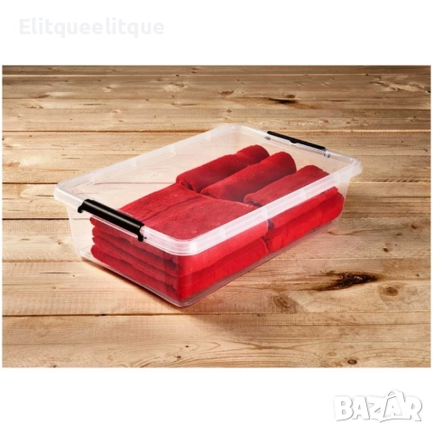 Кутия за съхранение, Keeeper Lars, 29 L, 58 x 39 x 16 cm, с колела и капак, снимка 5 - Други стоки за дома - 52336594