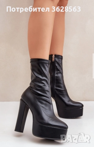 ботуши на висок ток, снимка 2 - Дамски ботуши - 52511744