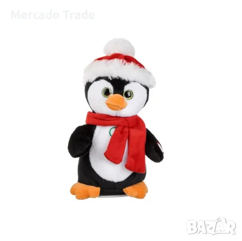 Коледна играчка Mercado Trade, Пингвин с музика и движение, 32см
