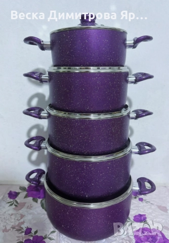 Комплект от 5 броя тенджери за домашна и професионална употреба 16/18/20/22/24см, снимка 12 - Съдове за готвене - 51689779