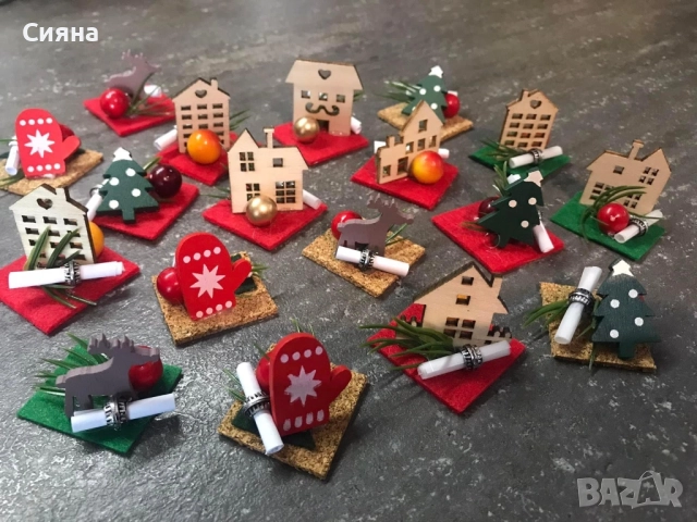 Коледни късмети и декорации, снимка 11 - Декорация за дома - 52280679