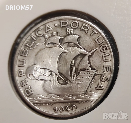 Монета Португалия - 1 бр. [1940], снимка 2 - Нумизматика и бонистика - 53457600