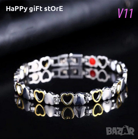 Ефектна магнитна гривна за регулиране на кръвното налягане, снимка 3 - Гривни - 36143120