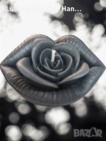 Свещ “ Роза в устни”, снимка 2 - Декорация за дома - 53225097