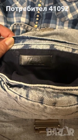 Zara дънкова чанта  Нова, снимка 5 - Чанти - 51007493