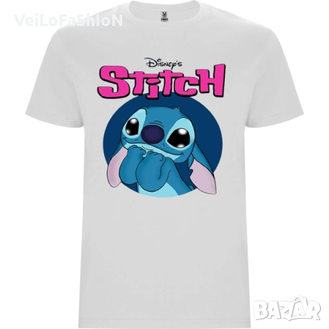 Нова сладка детска коледна с героя Стич (Stitch), в два цвята, снимка 3 - Детски тениски и потници - 48122572