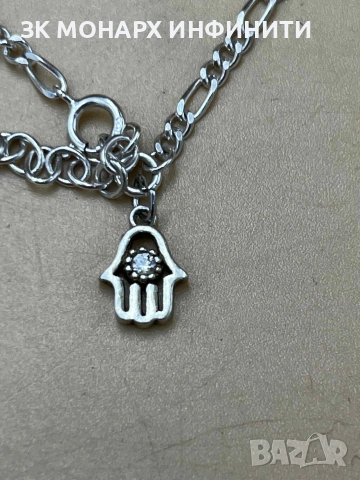 Сребърна гривна , снимка 2 - Гривни - 52645709