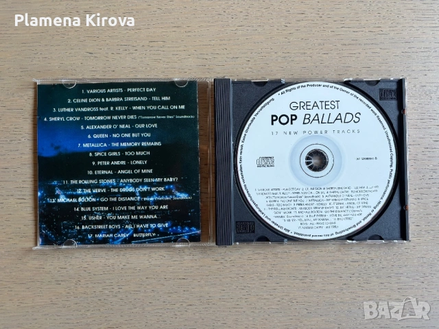 Greatest Pop Ballads | Аудио диск, снимка 3 - CD дискове - 53760583