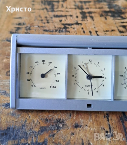часовник с будилник, термометър и хидрометър за бюро разни, снимка 13 - Други - 13454690