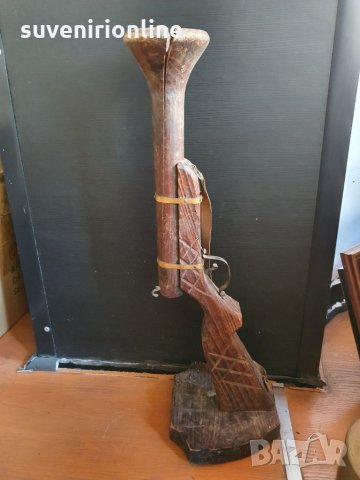 Стар дървен сувенир - свещник, снимка 3 - Други ценни предмети - 34739503