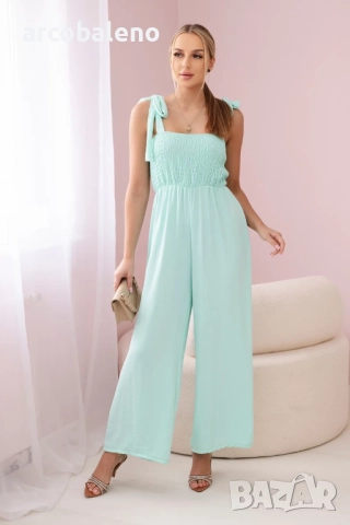 Дамски гащеризон с презрамки и горна част с волани, 6цвята , снимка 8 - Гащеризони - 46633852