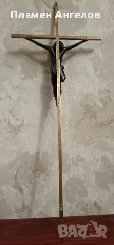 Стар бронзов кръст със разпятие, снимка 5 - Антикварни и старинни предмети - 51161066