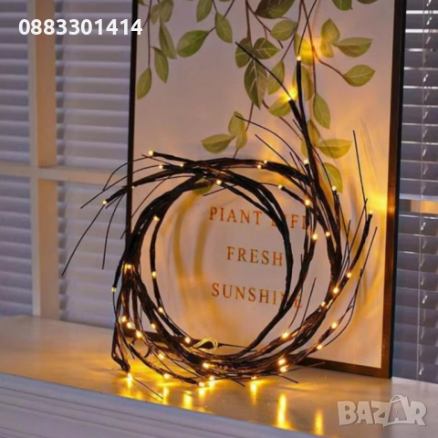 Светещо дърво за стена Лампички с дистанционно управление , снимка 7 - Декорация за дома - 52345895