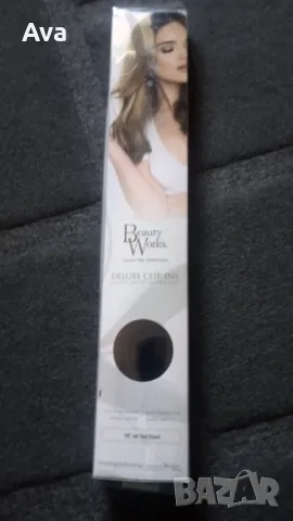 Beauty Works черни удължения за коса 16 инча , снимка 11 - Аксесоари за коса - 49052937