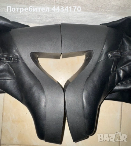 Спешно! Overknee ботуши от (еко) кожа с широк ток – ASOS Design, Made in Italy, размер 41, снимка 3 - Дамски ботуши - 53340462