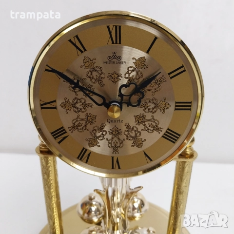 НАЙ ДОБРАТА ОФЕРТА Немски Настолен куполен кварцов часовник Meister Anker , снимка 3 - Антикварни и старинни предмети - 52807680