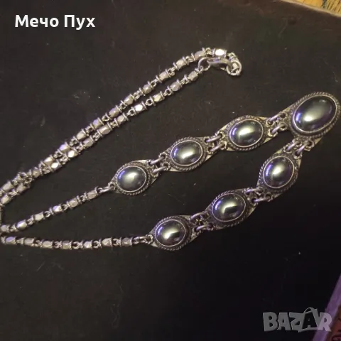 Сребърно колие (334), снимка 7 - Колиета, медальони, синджири - 49610746