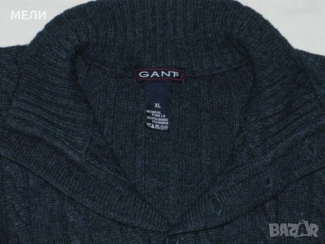 GANT мъжки зимен пуловер вълна XL, снимка 4 - Пуловери - 52803799