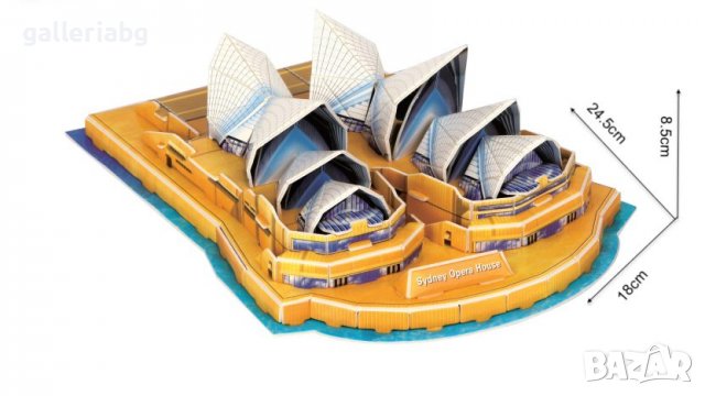 3D пъзел: The Sydney Opera House - Операта на Сидни (3Д пъзели), снимка 2 - Игри и пъзели - 39367490