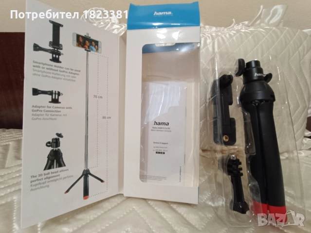 Мини статив HAMA Multi 4in1, снимка 2 - Друга електроника - 51719683