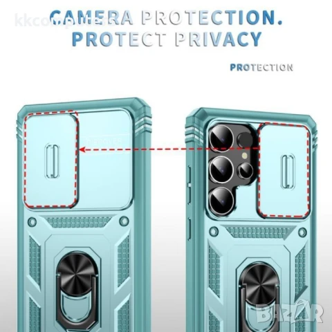 Samsung Galaxy S25 Ultra Удароустойчив Ring Holder Калъф и Протектор, снимка 5 - Калъфи, кейсове - 51427365